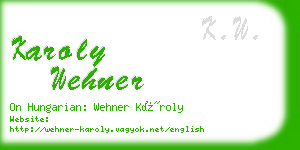 karoly wehner business card